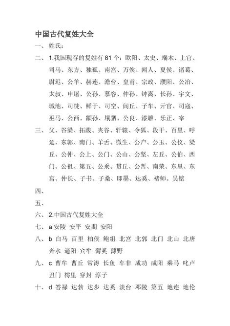 PHP断定复姓技巧_姓氏的故事