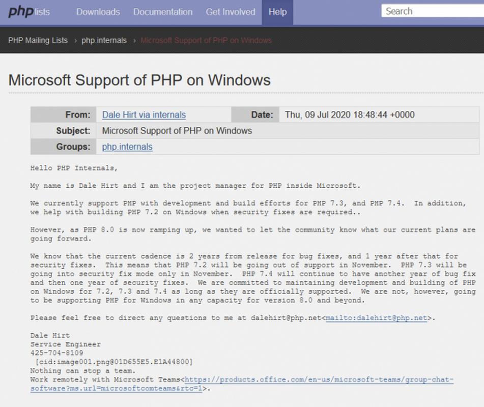 phpforwindow技巧_微软将在Windows中放弃对PHP的支持