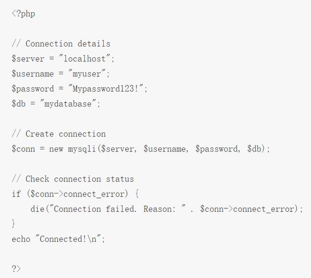 localhostuserphp技巧_PHP 连接 MySQL