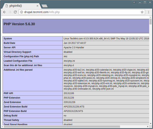 fedora20php情况技巧_在RHELCentOS及Fedora上安装Drupal 8