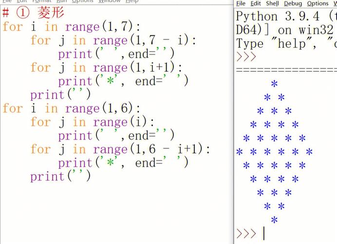 php轮回打印菱形技巧_python经典编程解题实例