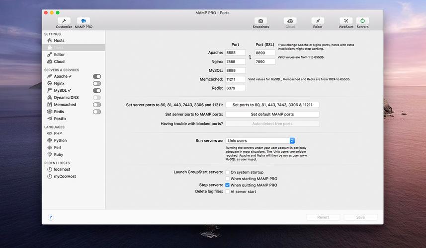 phpmysqlformac技巧_专业的PHPMySQL开拓情形MAMP Pro for Mac