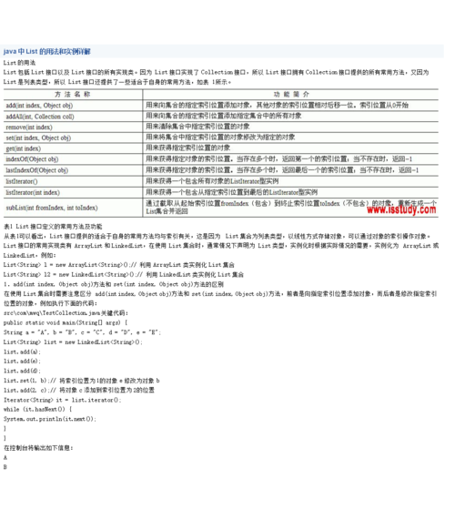 imphp和java技巧_Java 轨范员常用本钱对象集合建议收藏