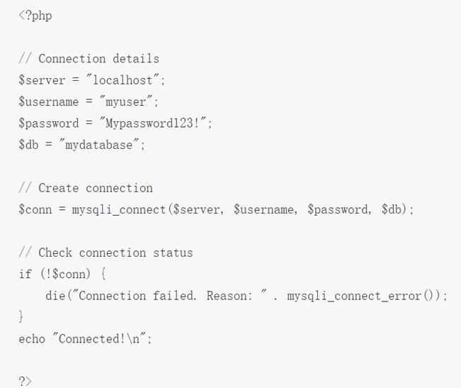 php中链接代码技巧_web开拓之mysql链接2